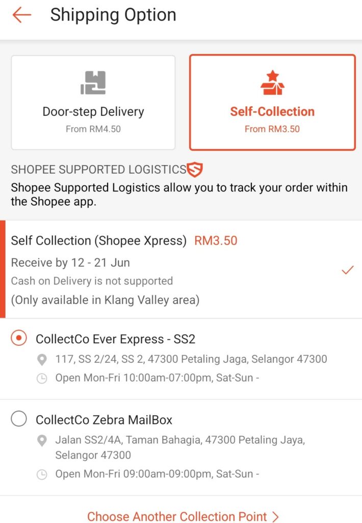 Shopee Xpress Drop Off Point Self Collection